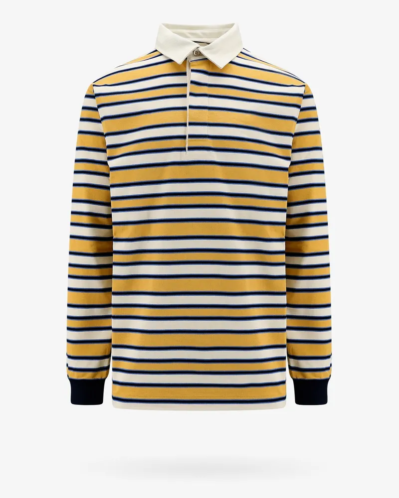 Gucci Cotton polo shirt with striped motif -  - gender_Man Yellow
