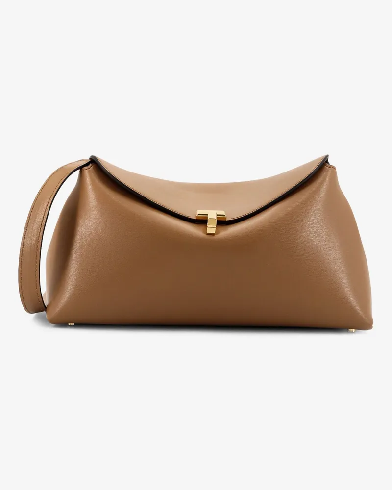 Totême T-Lock Clutch leather shoulder bag -  - gender_Woman Brown