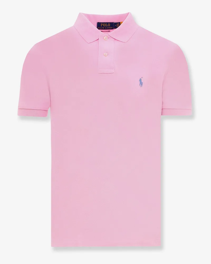 Ralph Lauren Cotton polo shirt with embroidered logo on the front -  - gender_Man Pink