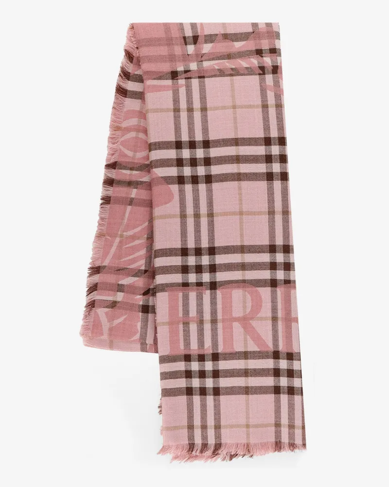 Burberry Wool and silk scarf -  - gender_Man Pink