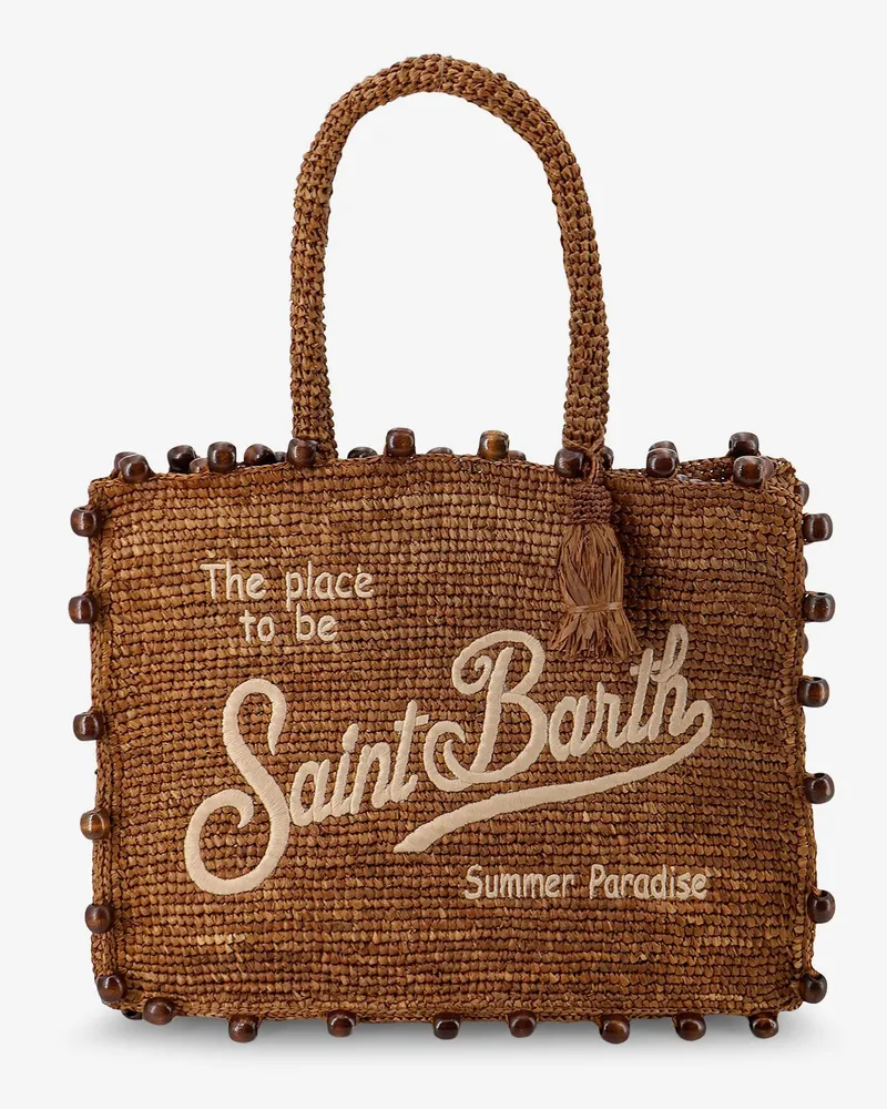 MC2 Saint Barth Vanity raffia shoulder bag -  - gender_Woman Brown