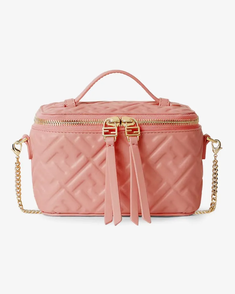 Fendi Vanity leather shoulder bag with FF motif -  - gender_Woman Pink