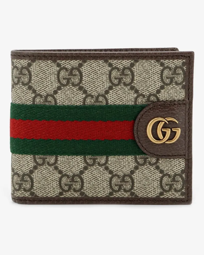 Gucci Coated canvas wallet with GG motif -  - gender_Man Beige