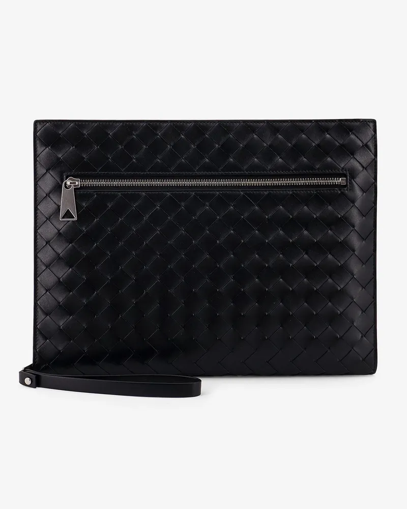 Bottega Veneta Avenue leather document case with Intrecciato motif -  - gender_Man Black