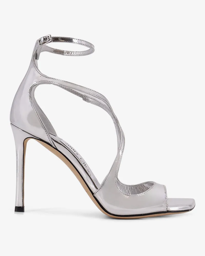 Jimmy Choo Shiny leather Azia sandals -  - gender_Woman Silver