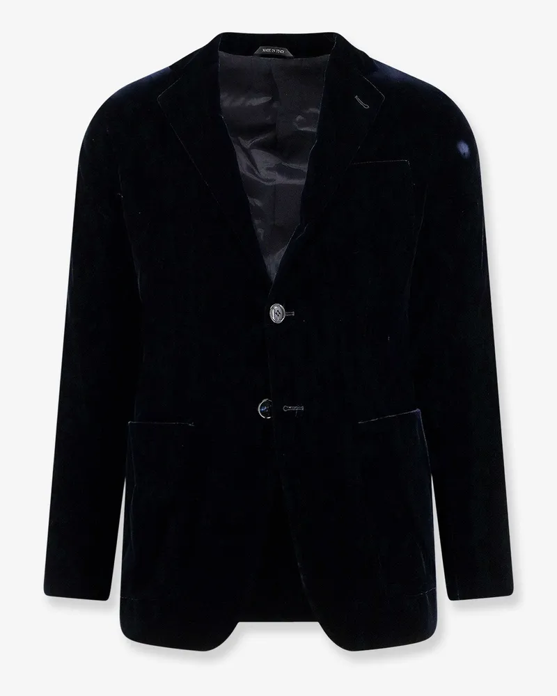 Giorgio Armani Upton velvet blazer -  - gender_Man Blue