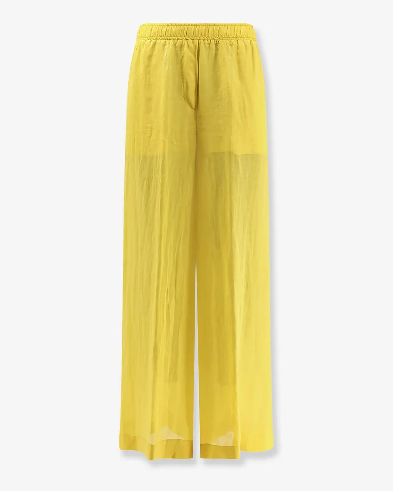 NUDE Linen blend trousers -  - gender_Woman Yellow