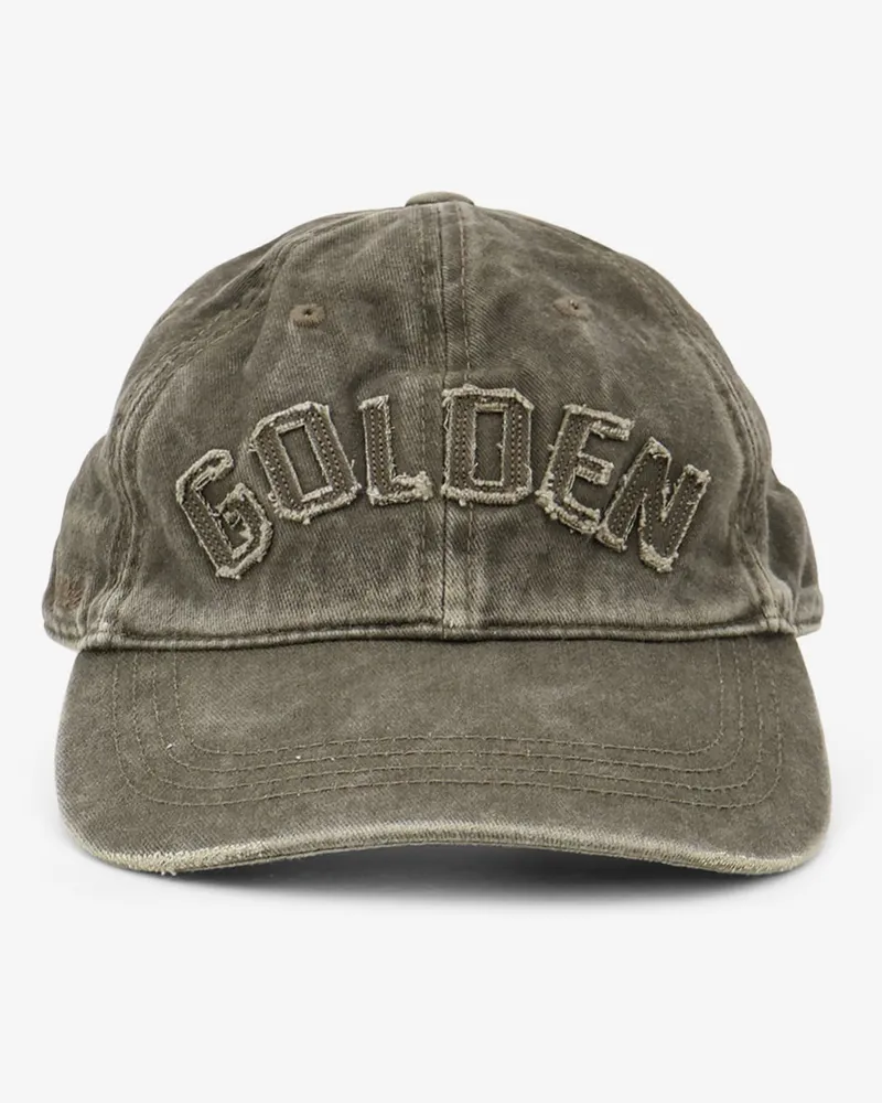 Golden Goose Decostructed washed cotton baseball cap -  - gender_Man Green