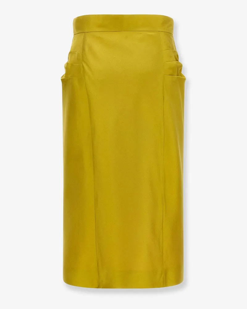 Valentino Garavani Shantung midi skirt -  - gender_Woman Yellow