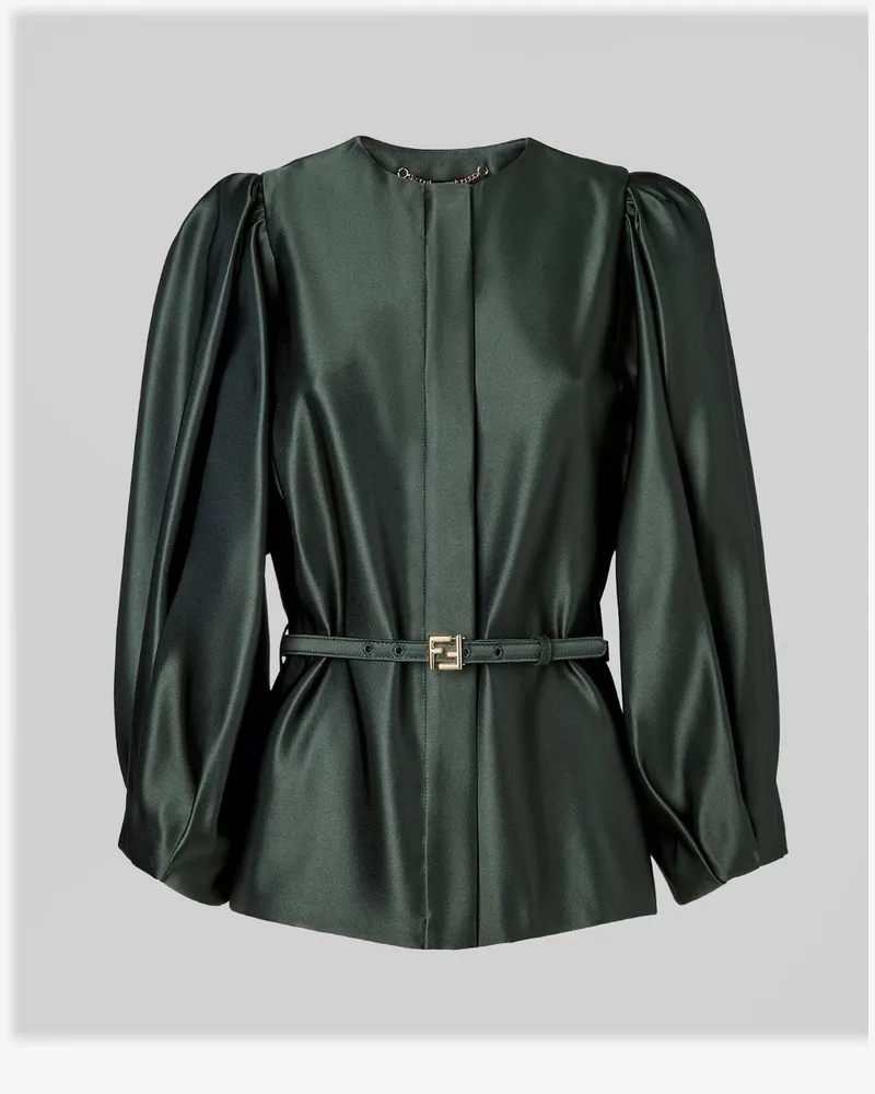 Fendi Silk duchesse blazer -  - gender_Woman Green
