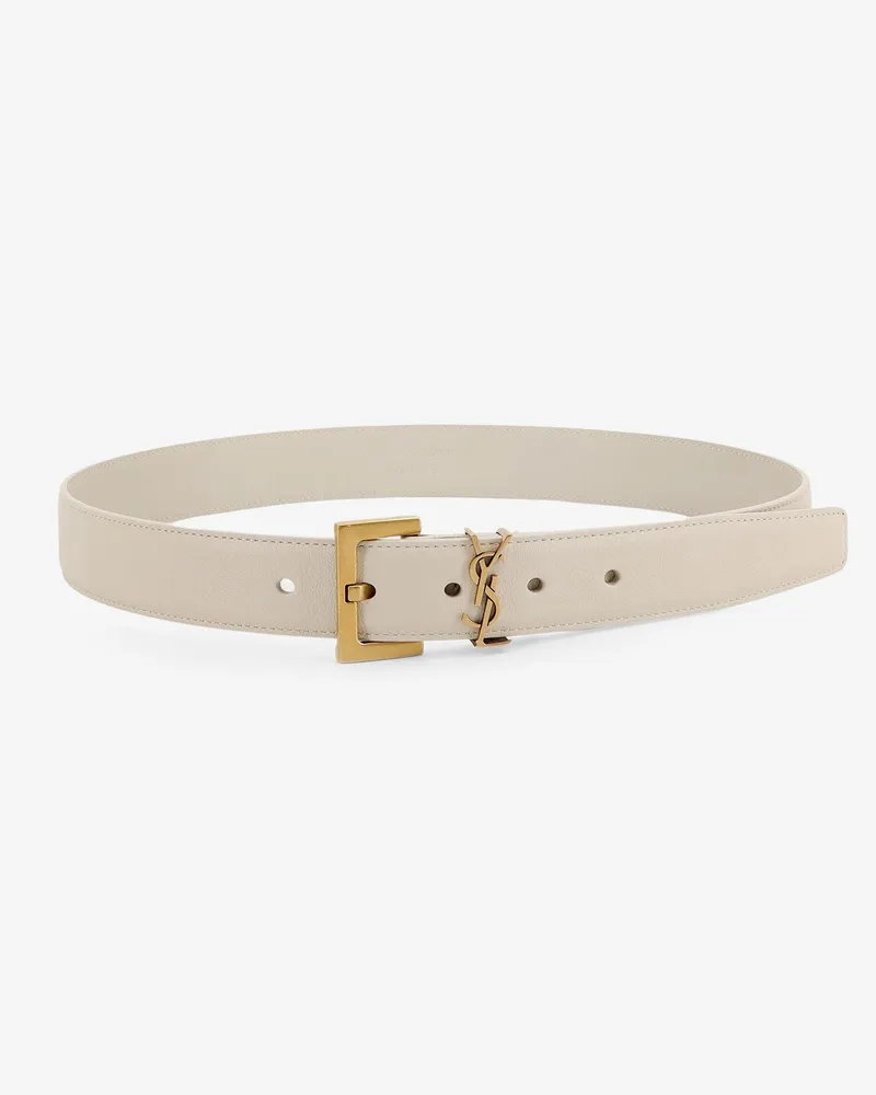 Saint Laurent Leather belt -  - gender_Woman White
