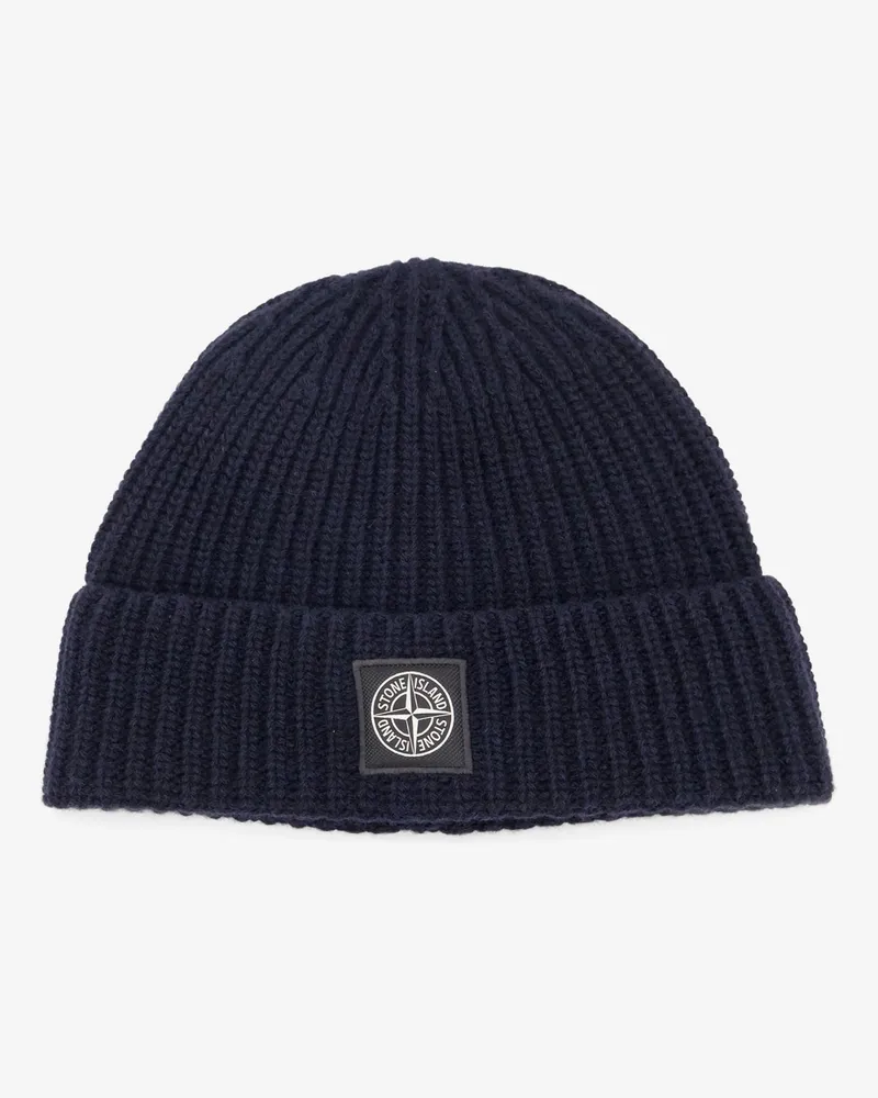 Stone Island Geelong virgin wool hat -  - gender_Man Blue