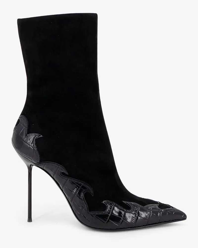 Paris Texas Queen of Hearts ankle boots with cut-out embroidery and heart inlays -  - gender_Woman Black
