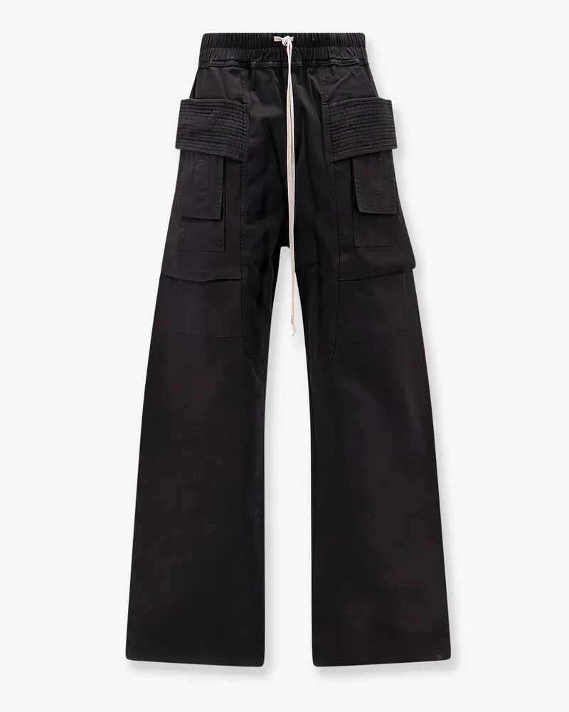 DRKSHDW by Rick Owens Creatch Wide Cotton Cargo trousers -  - gender_Man Black