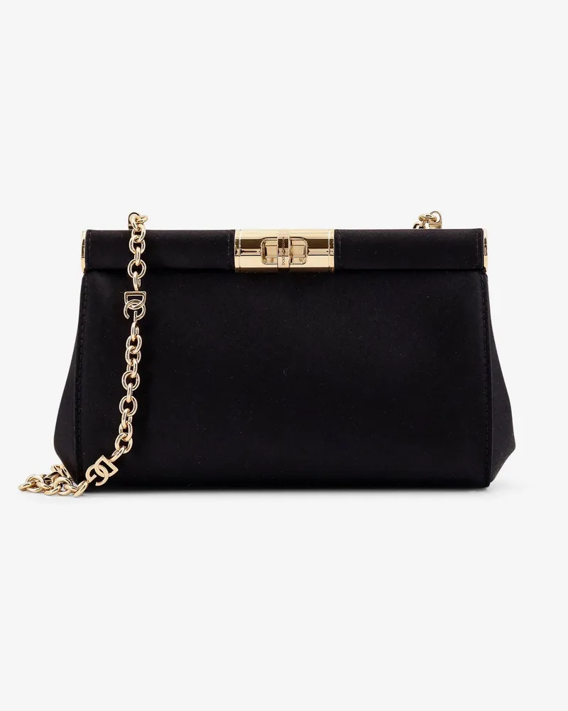 Dolce & Gabbana Satin shoulder bag with engraved logo -  - gender_Woman 