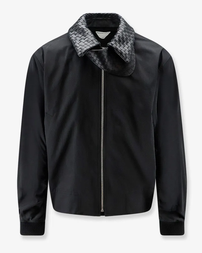 Bottega Veneta Nylon and cotton jacket with Intrecciato details -  - gender_Man Black