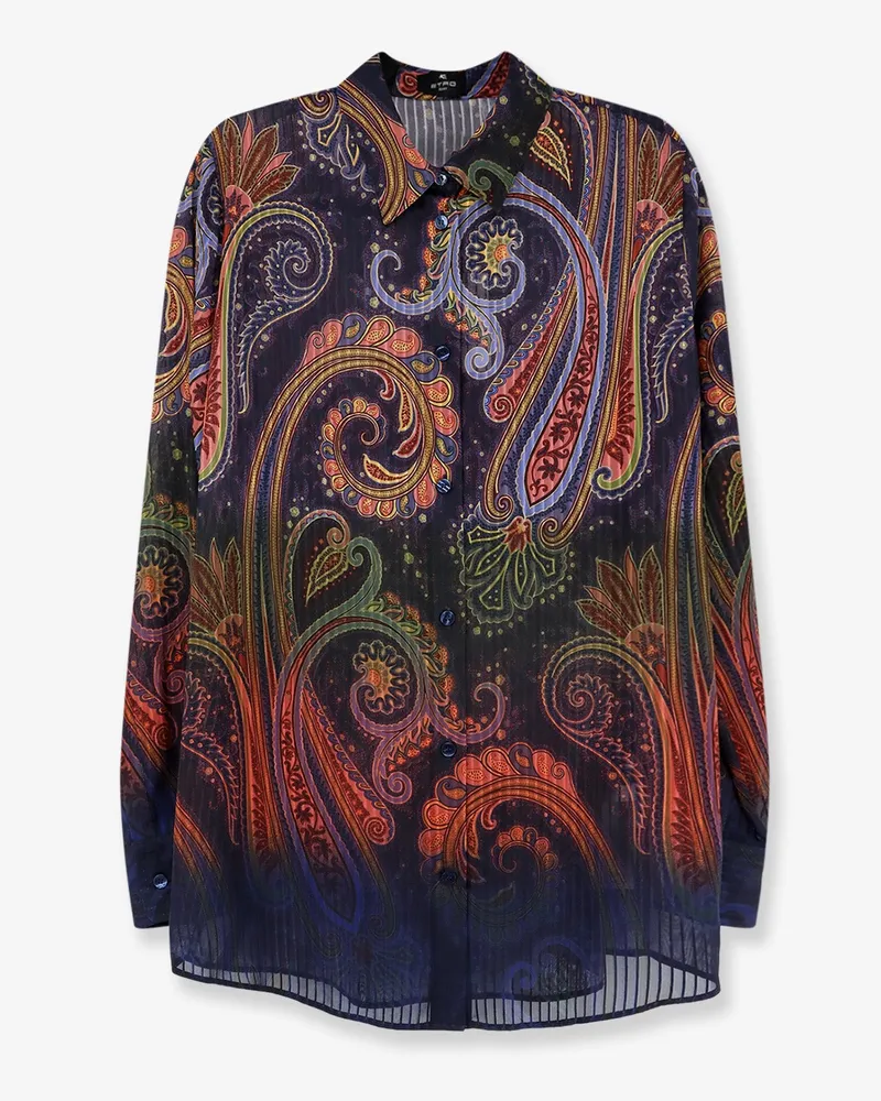 Etro Shirt with Paisley multicolor print -  - gender_Woman Blue