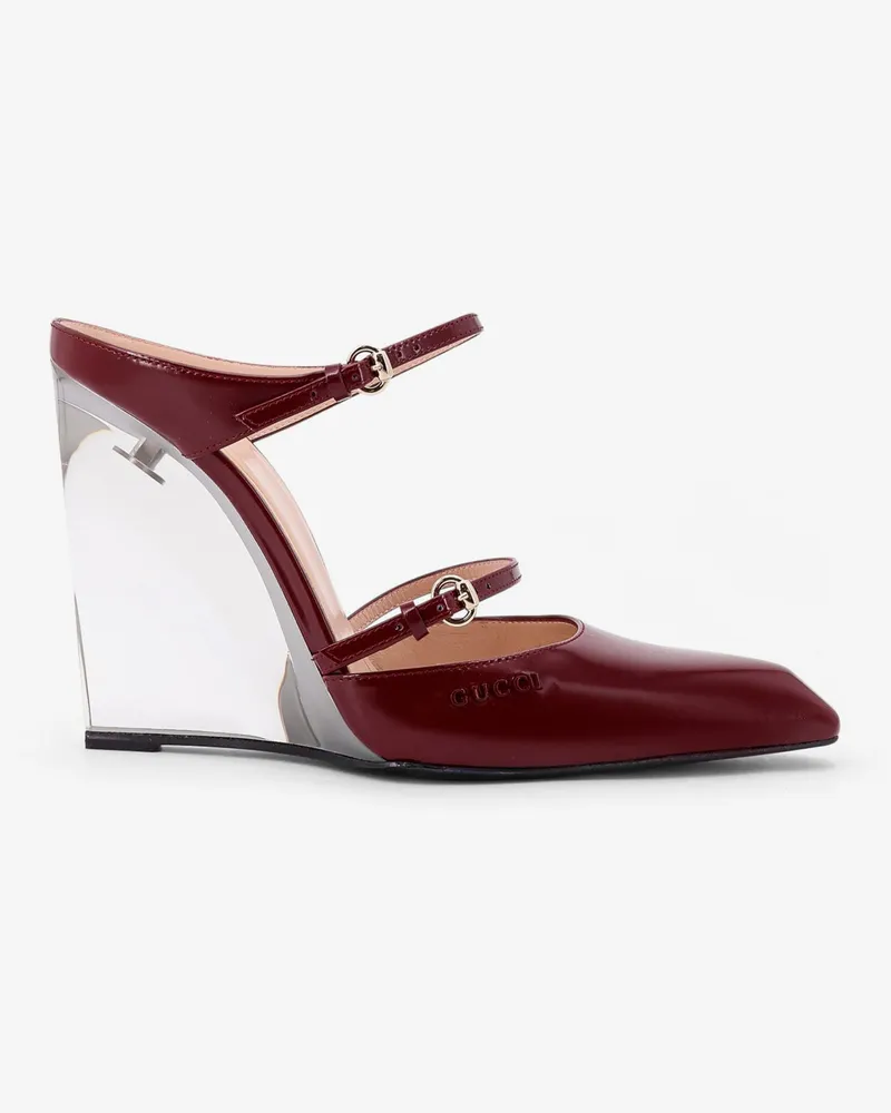 Gucci Wedge leather mule -  - gender_Woman Red