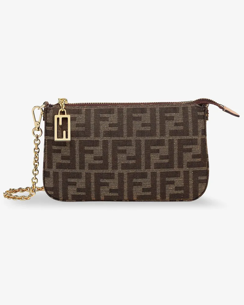 Fendi FF jacquard fabric Pouch Baguette -  - gender_Woman Brown