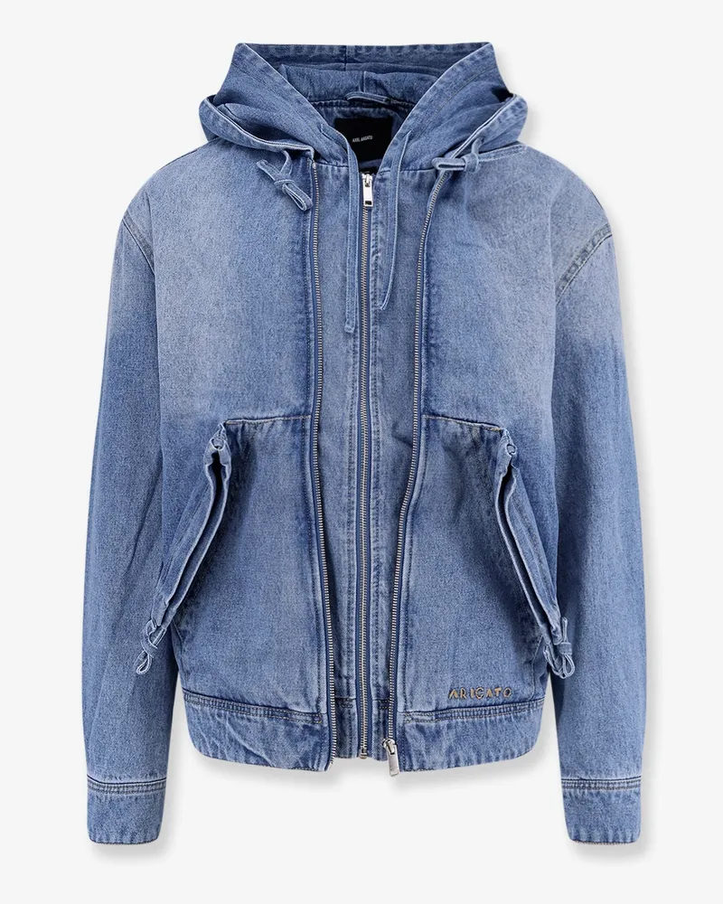 Axel Arigato Hooded denim jacket -  - gender_Man Blue