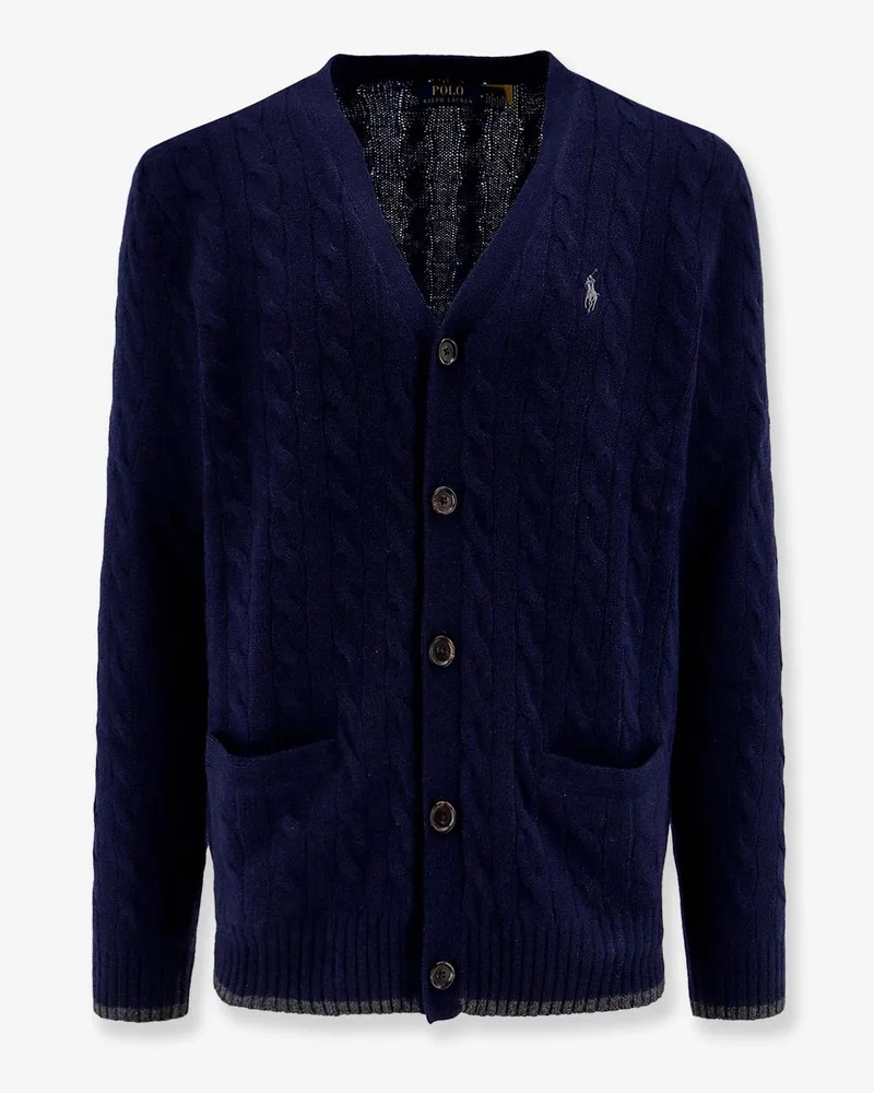 Ralph Lauren Wool and cashmere cardigan -  - gender_Man Blue