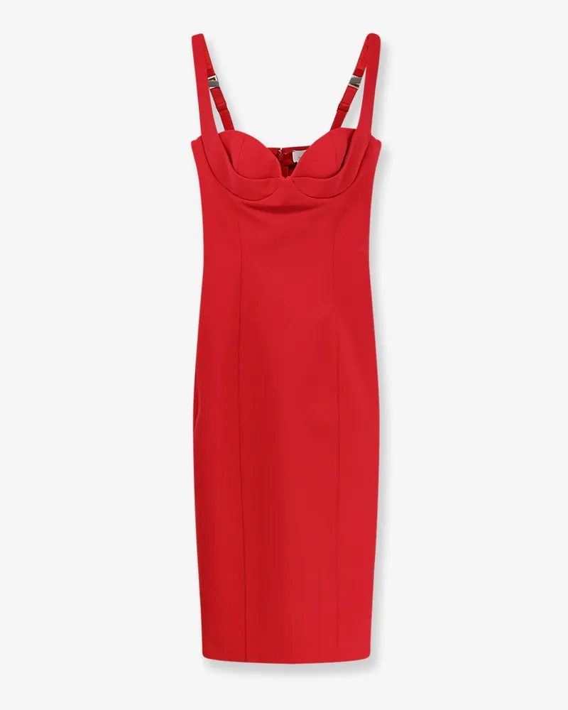 Elisabetta Franchi Fitted stretch fabric midi dress -  - gender_Woman Red