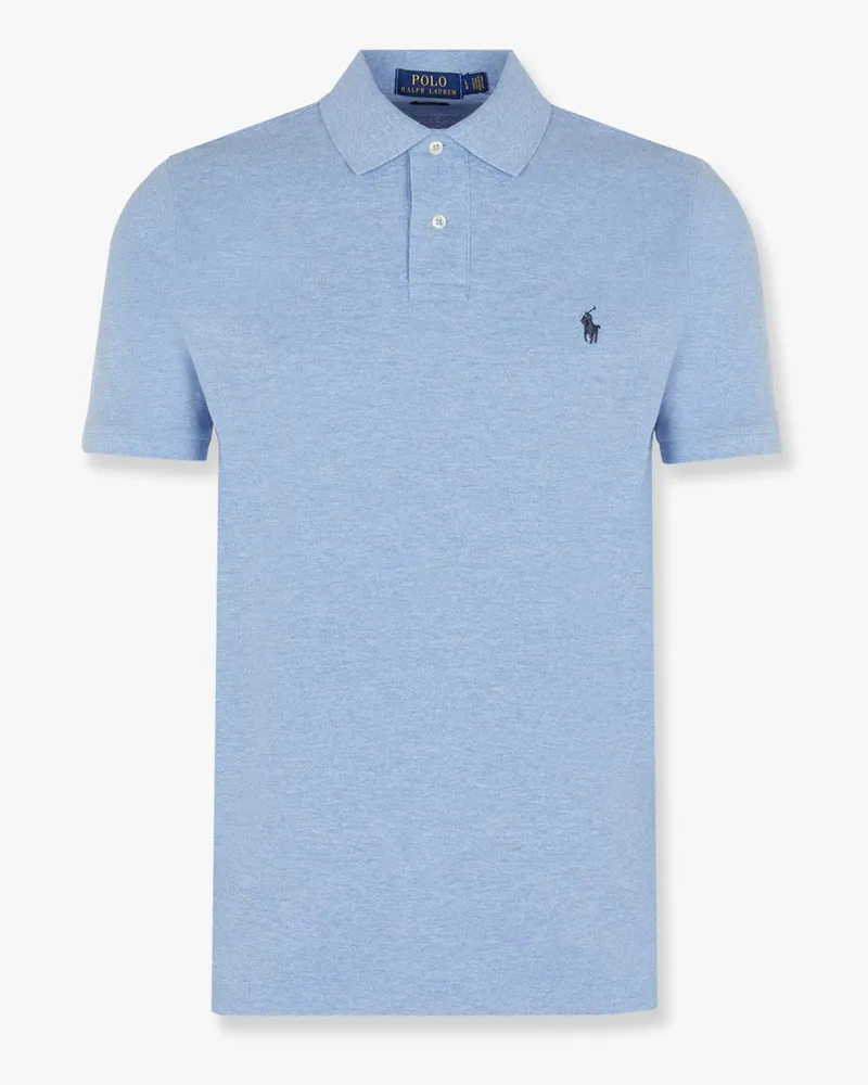 Ralph Lauren Cotton polo shirt with embroidered logo on the front -  - gender_Man Blue
