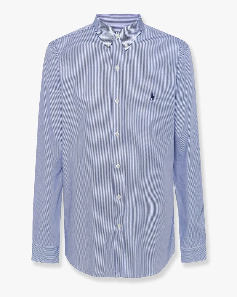 Ralph Lauren Striped stretch cotton shirt -  - gender_Man Blue