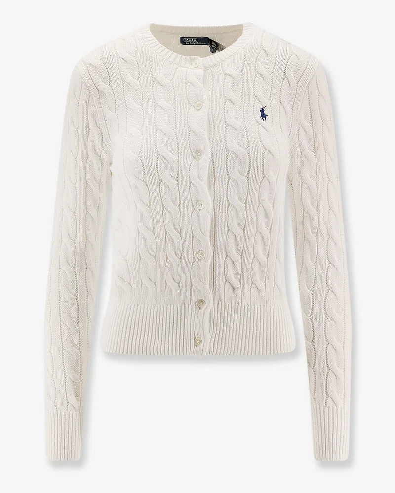 Ralph Lauren Cotton cardigan with contrasting logo -  - gender_Woman White