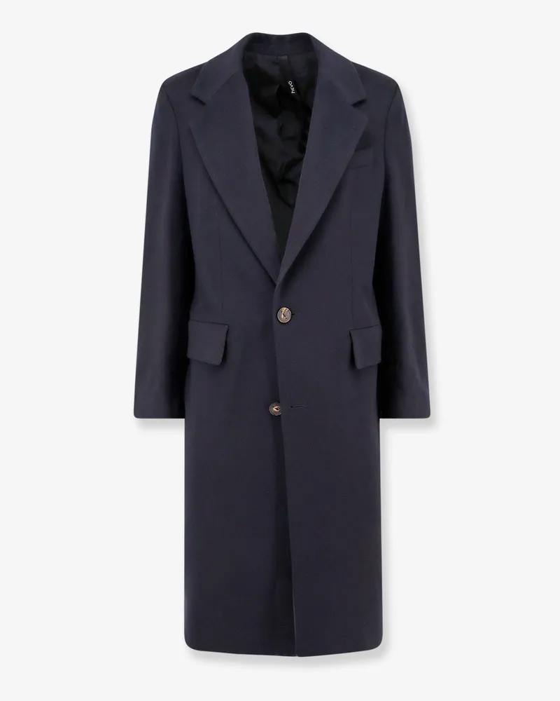 Hevò Cashmere coat with satin lining -  - gender_Man Blue