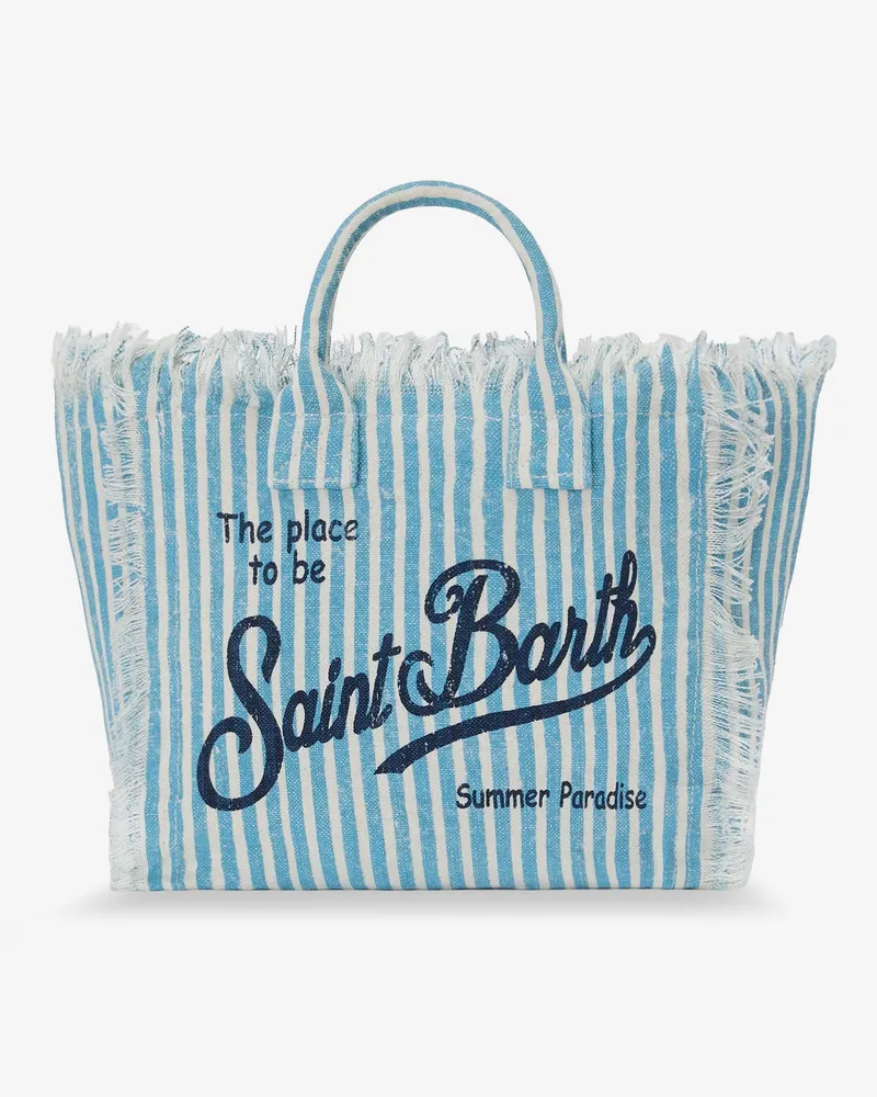 MC2 Saint Barth Vanity linen shoulder bag -  - gender_Woman Blue