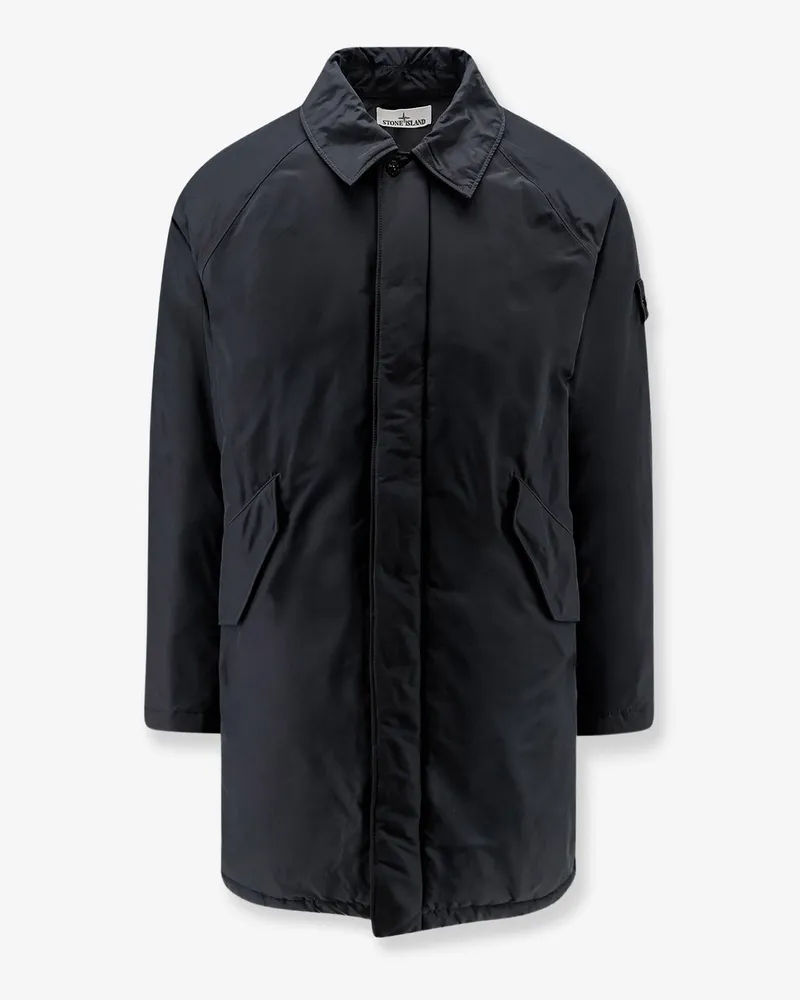 Stone Island Micro Reps padded long jacket -  - gender_Man Black