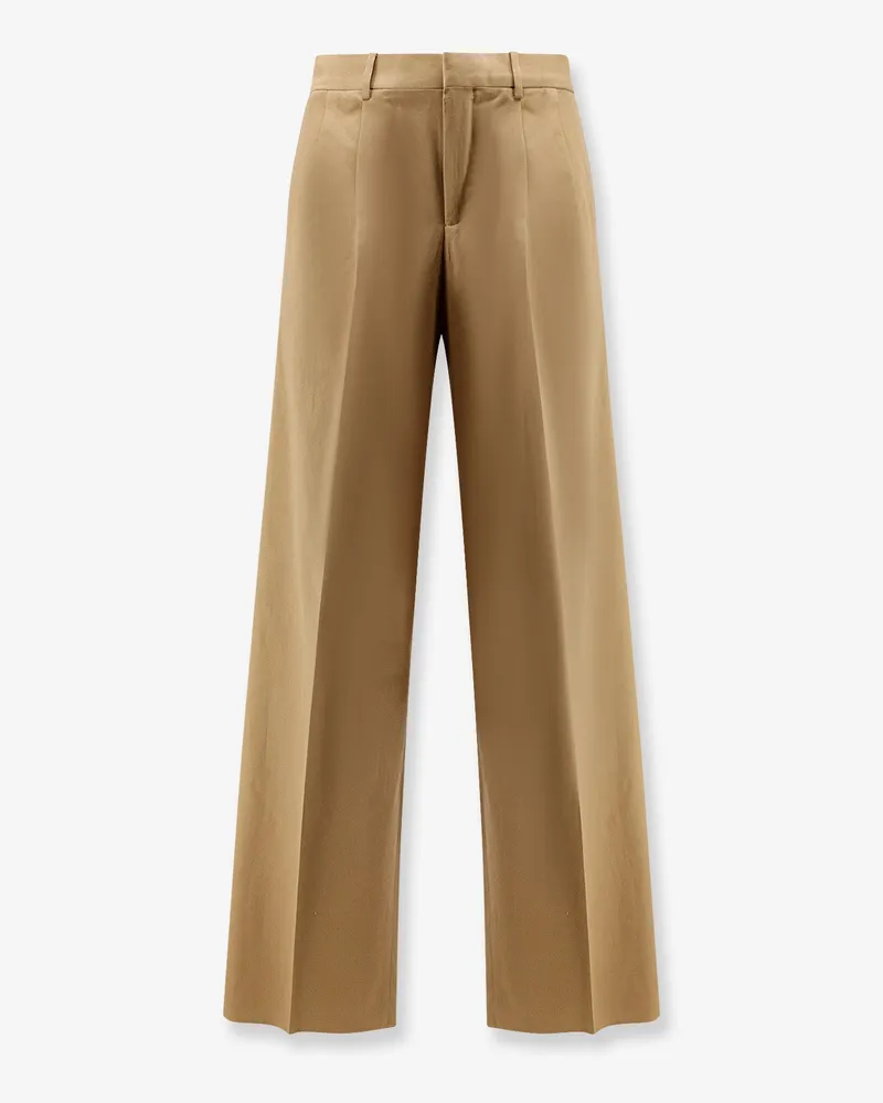 Celine Pleated cotton trousers -  - gender_Man Beige