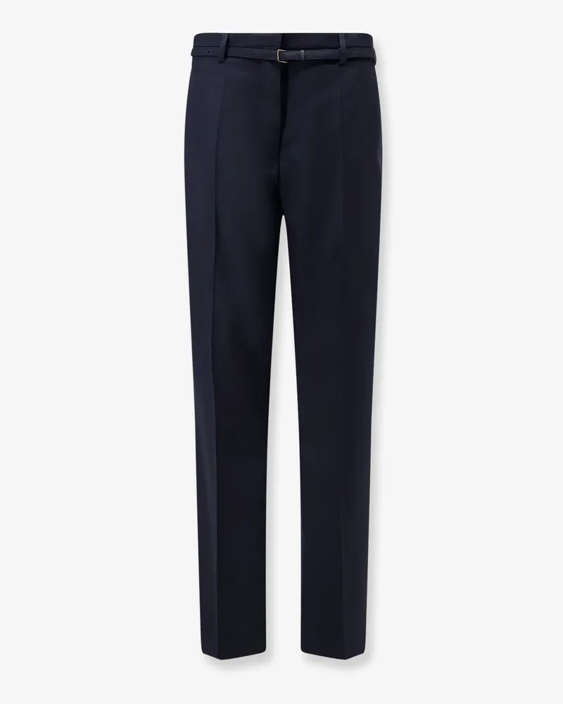 Dries van Noten Presta wool trousers with belt -  - gender_Woman Blue