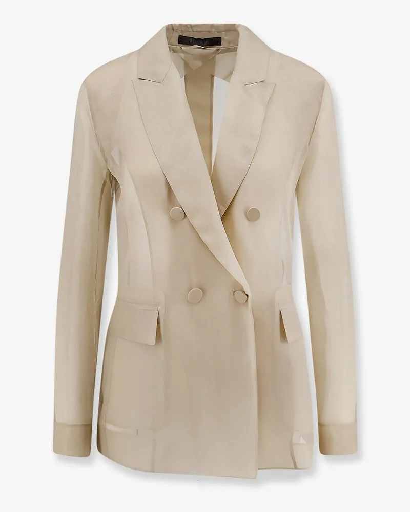 Max Mara Mxeslogan silk blazer -  - gender_Woman Beige