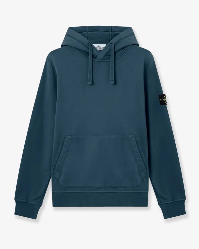 Stone Island Cotton sweatshirt with side logo patch -  - gender_Man Blue