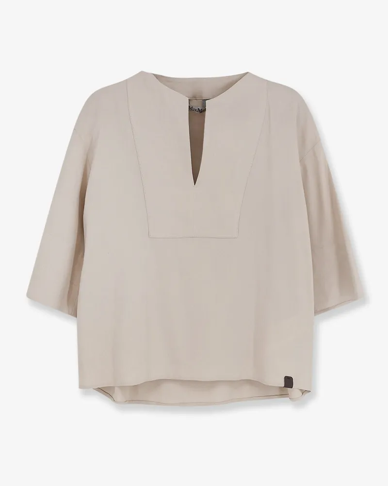 Max Mara Mxpsospiro linen and viscose shirt -  - gender_Woman Beige