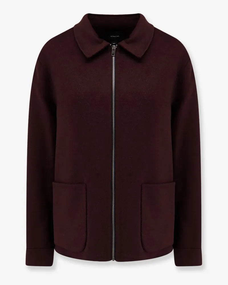 Vince Boiled wool jacket with zip -  - gender_Man Brown