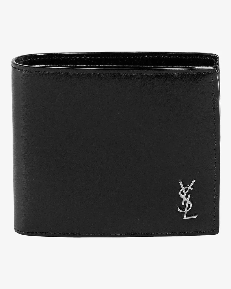 Saint Laurent Leather wallet -  - gender_Man Black