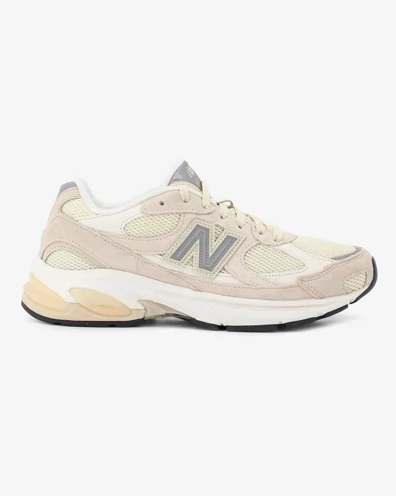 New Balance U2010 mesh and suede sneakers with side logo -  - gender_Man Beige