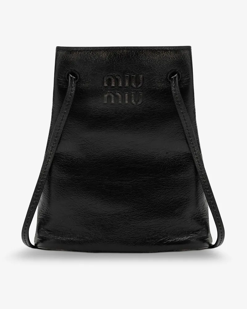 Miu Miu Leather crossbody bag with used effect -  - gender_Woman Brown