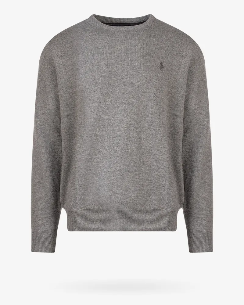Ralph Lauren Regular fit responsible wool sweater with embroidered logo -  - gender_Man Grey