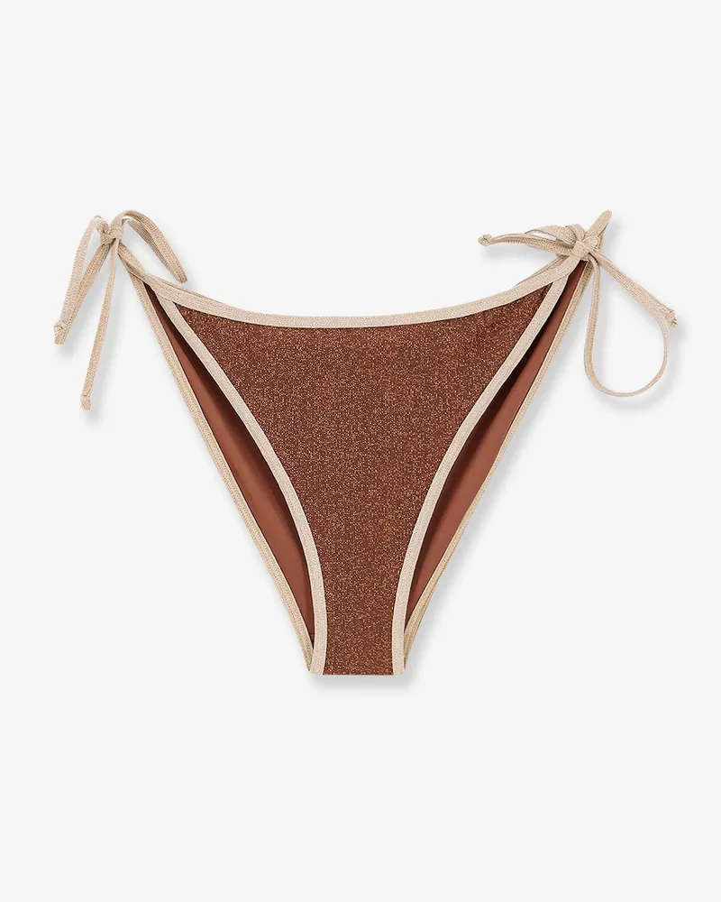MC2 Saint Barth Virgo String Bikini Slip with lurex effect -  - gender_Woman Brown