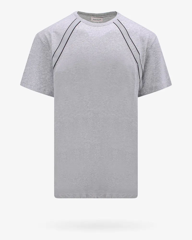 Alexander McQueen Organic cotton t-shirt with logo detail -  - gender_Man Grey