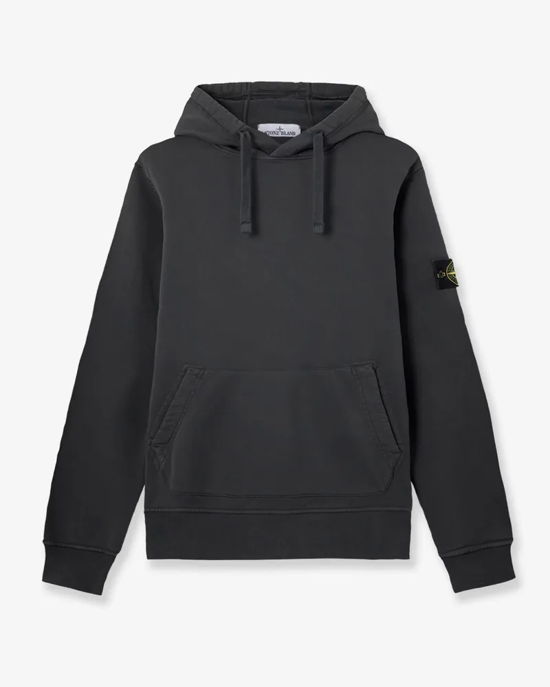 Stone Island Cotton sweatshirt with side logo patch -  - gender_Man Grey