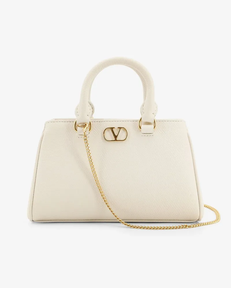 Valentino Garavani VLogo Signature Mini Leather Handbag -  - gender_Woman White
