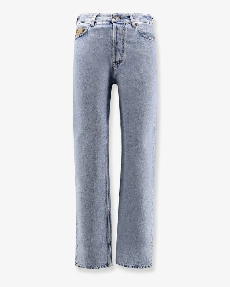 Gucci Jeans with GG inserts -  - gender_Man Blue
