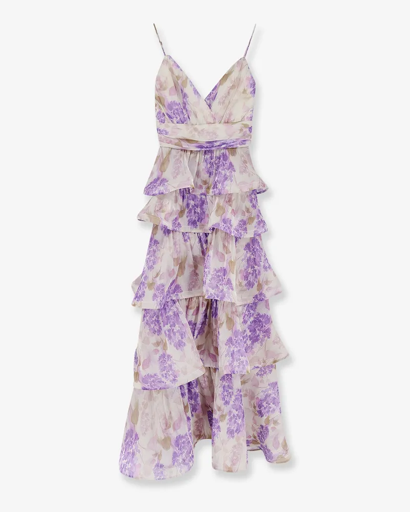 ACTUALEE Ruffled long dress -  - gender_Woman Purple