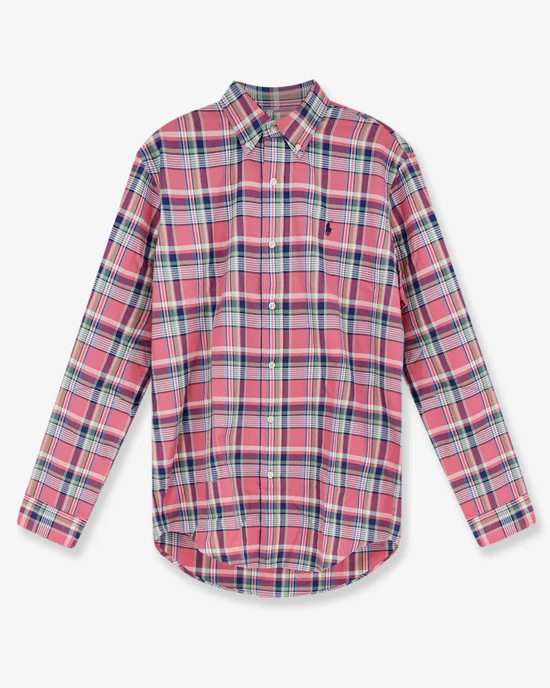 Ralph Lauren Custom Fit cotton shirt -  - gender_Man Pink