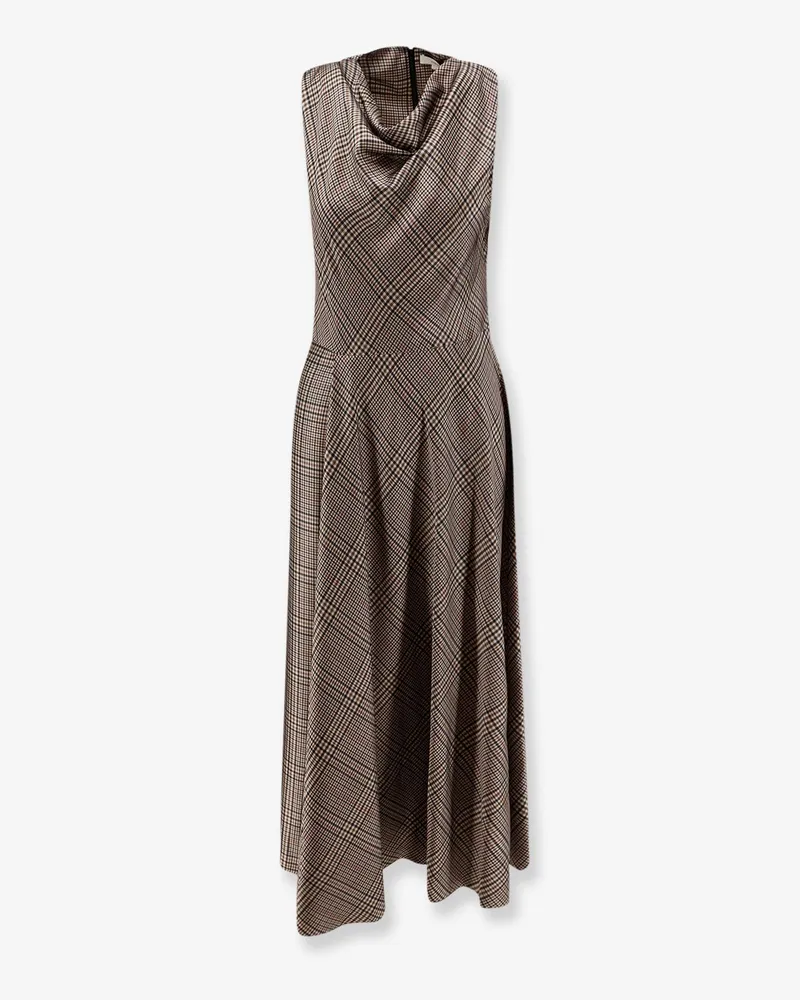 Vince Tartan long dress -  - gender_Woman Brown